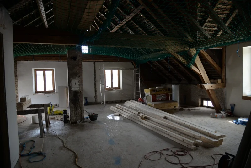 Dachgeschoss Haupthaus – Bauphase Mai 2018