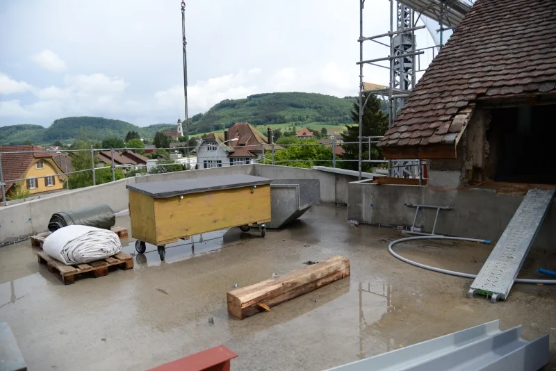 Dachgeschoss Haupthaus – Bauphase Mai 2018